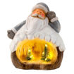 Picture of SANTA WITH LIGHTED TREES 18.5cm